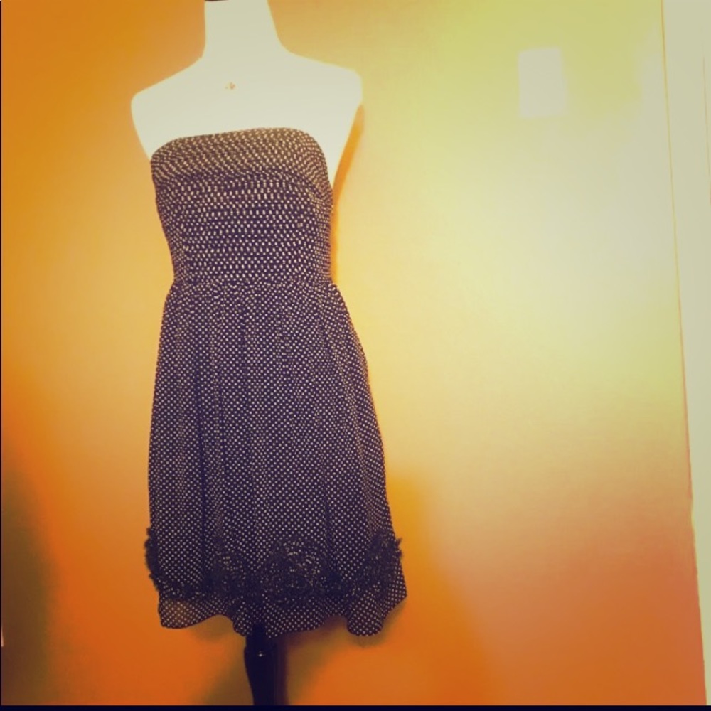 Lauren Conrad Black & White Polka Dress 8